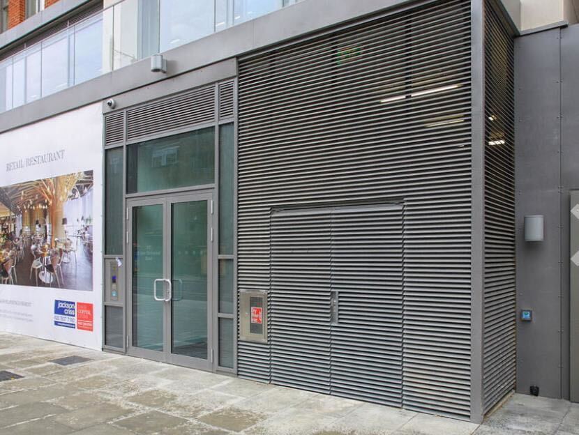 Commercial property with shutters
